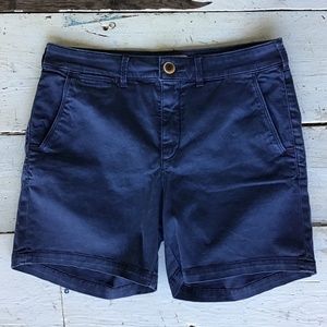 NEW Anthropologie SHORTS navy chino 28
